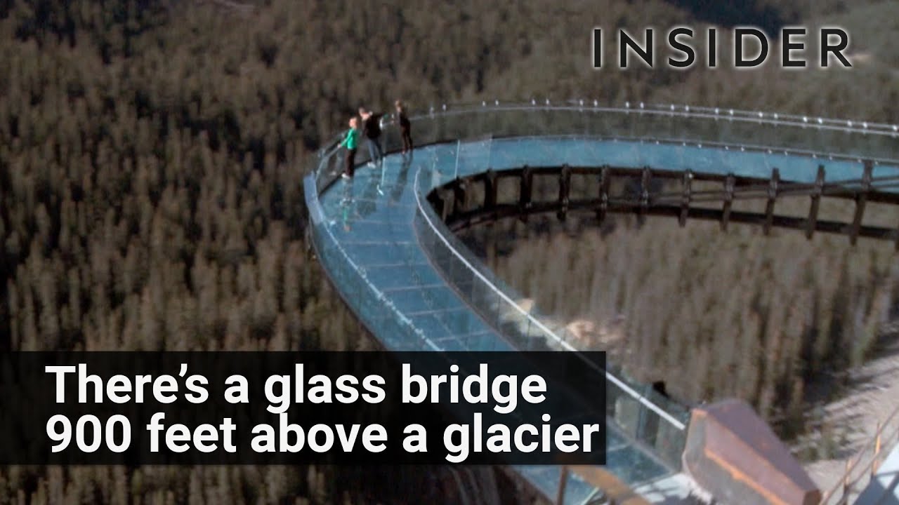 This glass bridge is 900 feet above a glacier