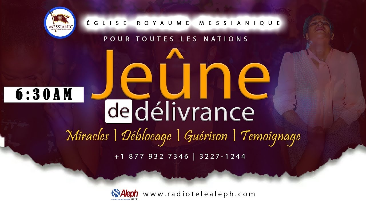 JE&Ucirc;NE DE D&Eacute;LIVRANCE | EGLISE ROYAUME MESSIANIQUE POUR TOUTES LES NATIONS | JEUDI 8 JANVIER 2026