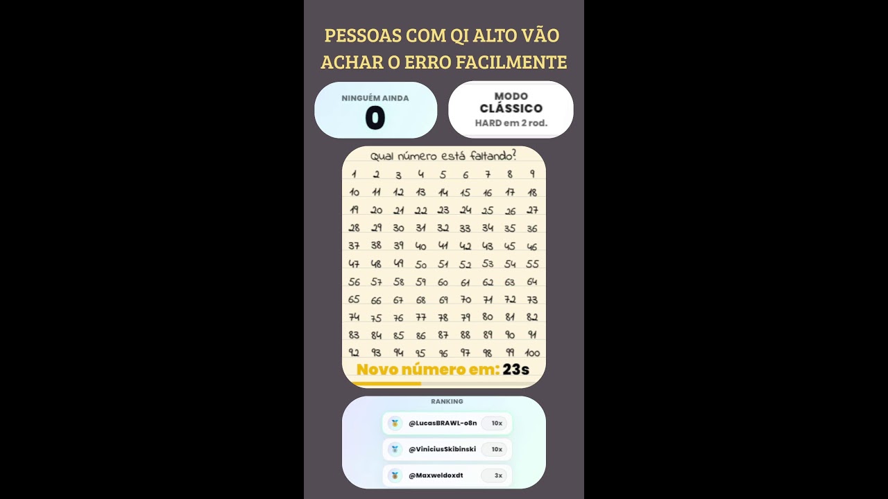 LIVE: TESTE DE QI, você consegue resolver ?