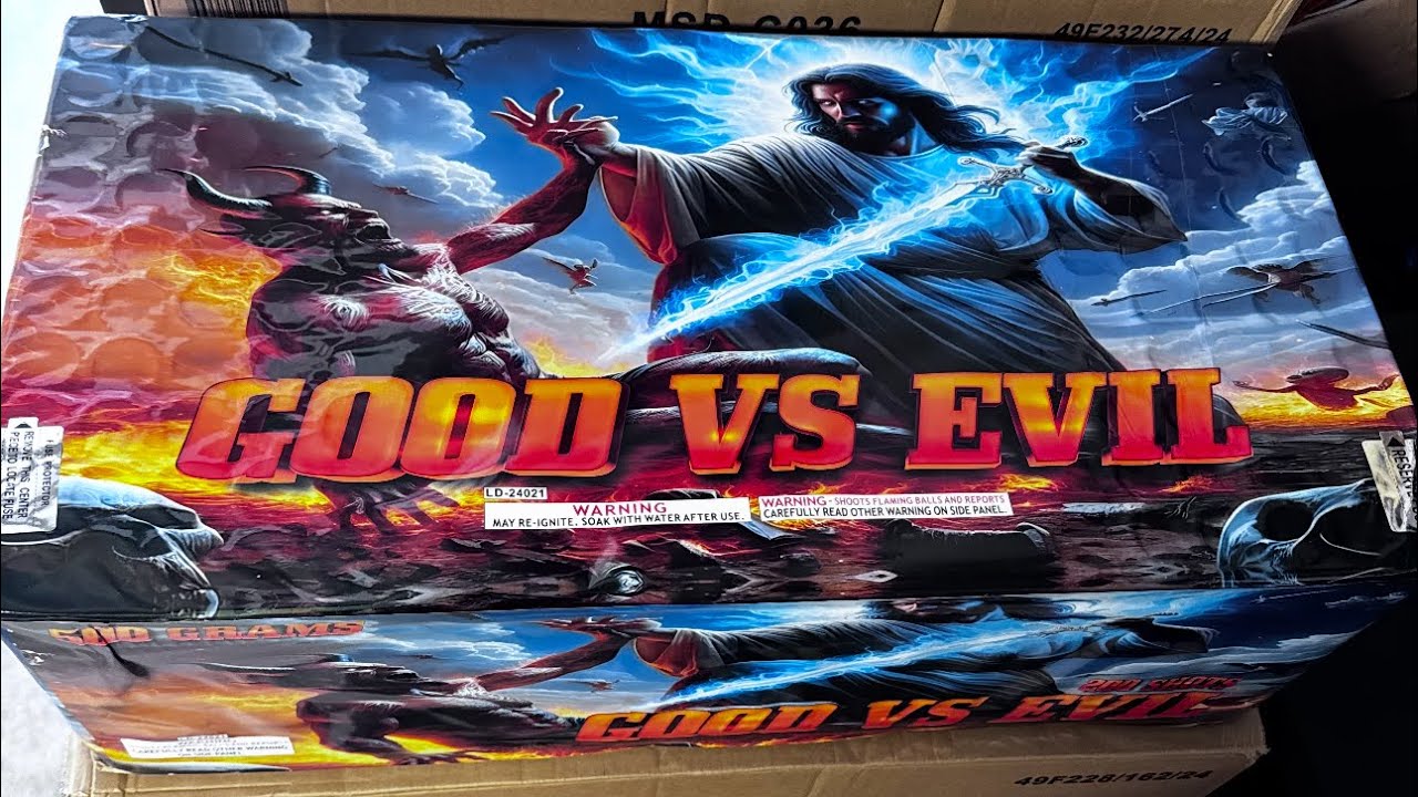 GOOD VS EVIL 200 shot firework cake 🔥🔥💥 FIRST DEMO ON YOUTUBE 😎😎 NEW 2025 BANGER!!!
