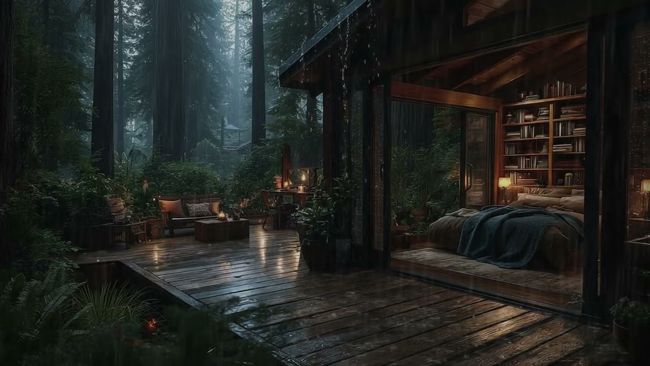 Night Rain in the Forest | Calm Mind, Stress Relief and Deep Sleep Ambience Tonight