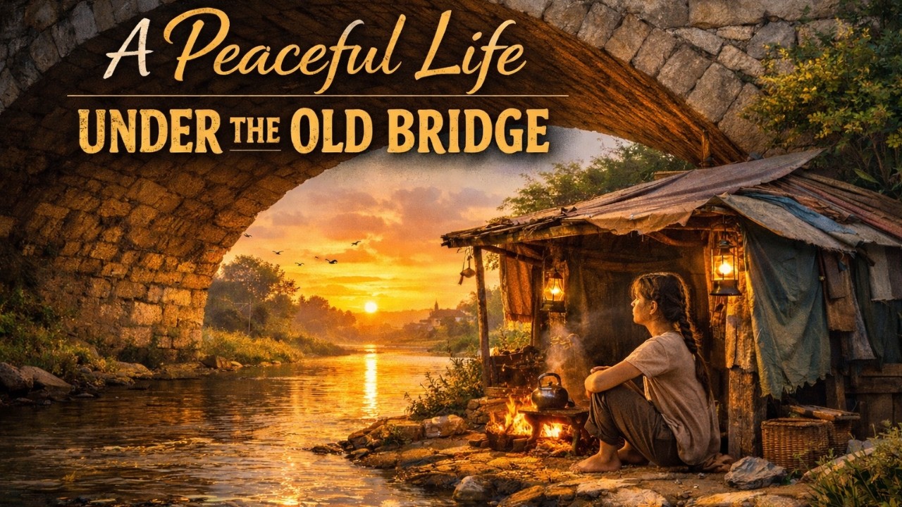 A Peaceful Life Under the Old Bridge | A Simple Yet Beautiful Story 🌙✨