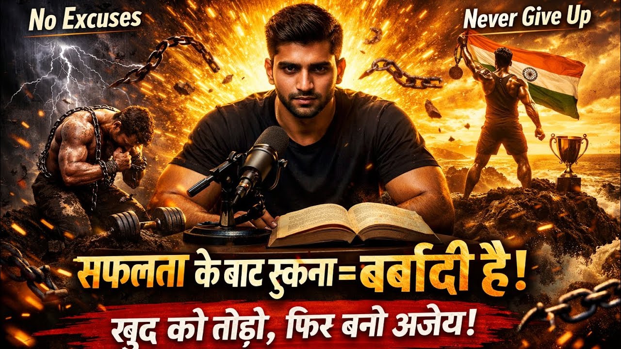 सफलता के बाद रुकना = बर्बादी! | खुद को तोड़ो, फिर बनो अजेय 🔥 | No Excuses Motivation #viralshort 
