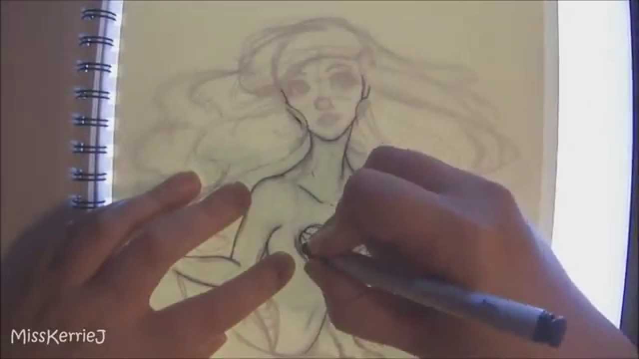 Copic Multiliner Illustration: Ariel
