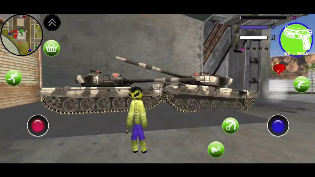 Green Monster Stickman Rope Hero Gangstar Crime