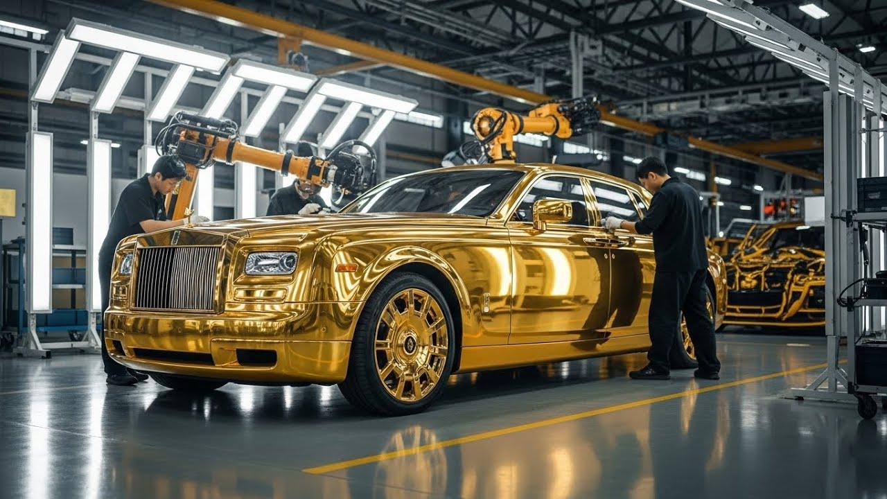 How the Gold Rolls Royce Phantom Is Built Inside the Factory (Full Process)