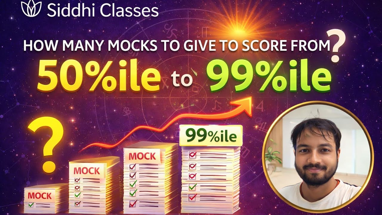 How Many CAT Mocks Should You Give? Real Strategy for from 50%ile to 99%ile |Siddhi Classes#cat2026 