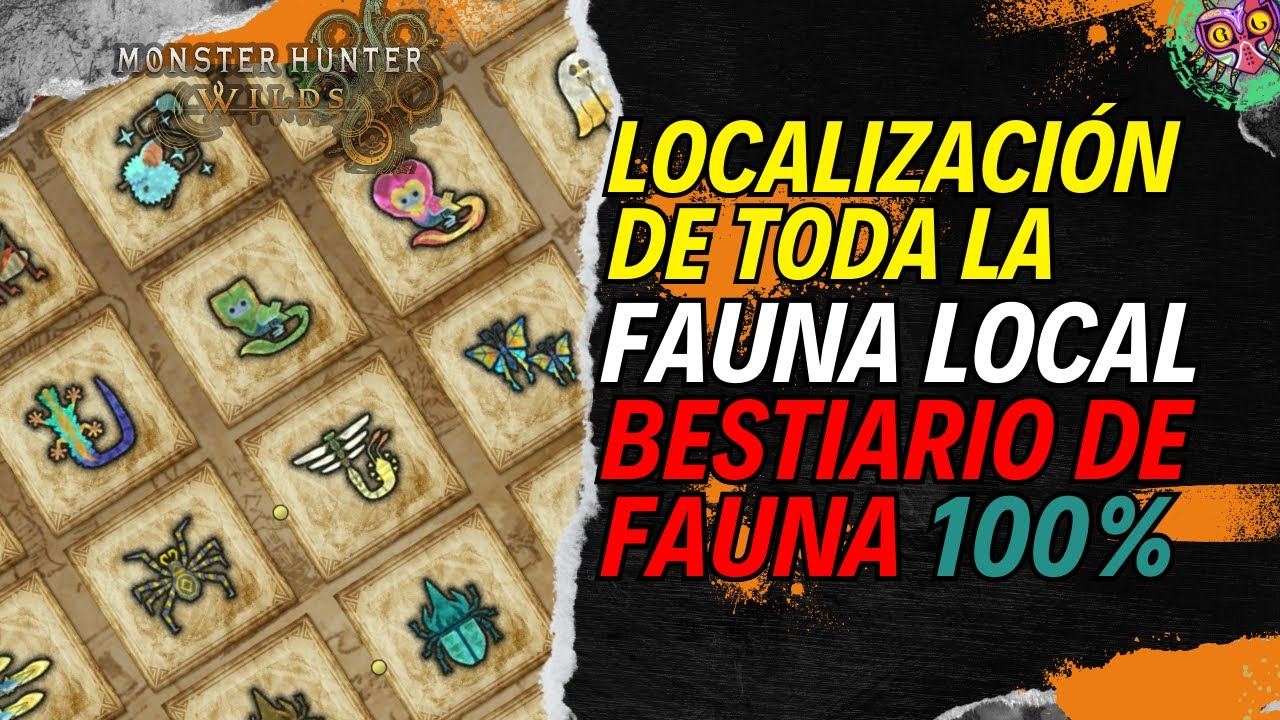 LOCALIZACI&Oacute;N de TODA la FAUNA LOCAL | BESTIARIO DE FAUNA 100% | 💯Monster Hunter Wilds🏆