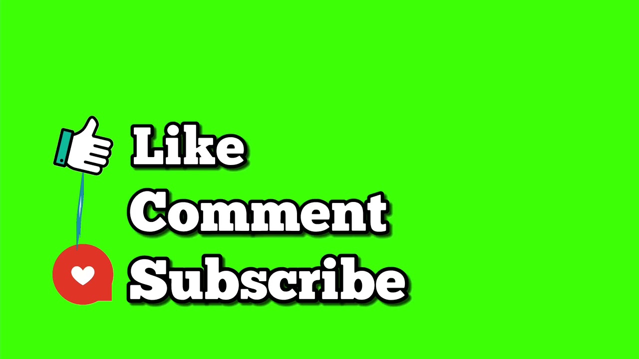 Green Screen like comment Subscribe button (No copyright 2020)