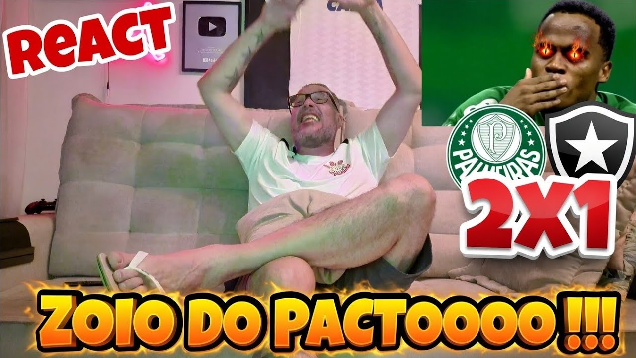 REACT PALMEIRAS 2X1 BOTAFOGO !!! PORCADA É LIDER COM ZOIO DO PACTO !!!