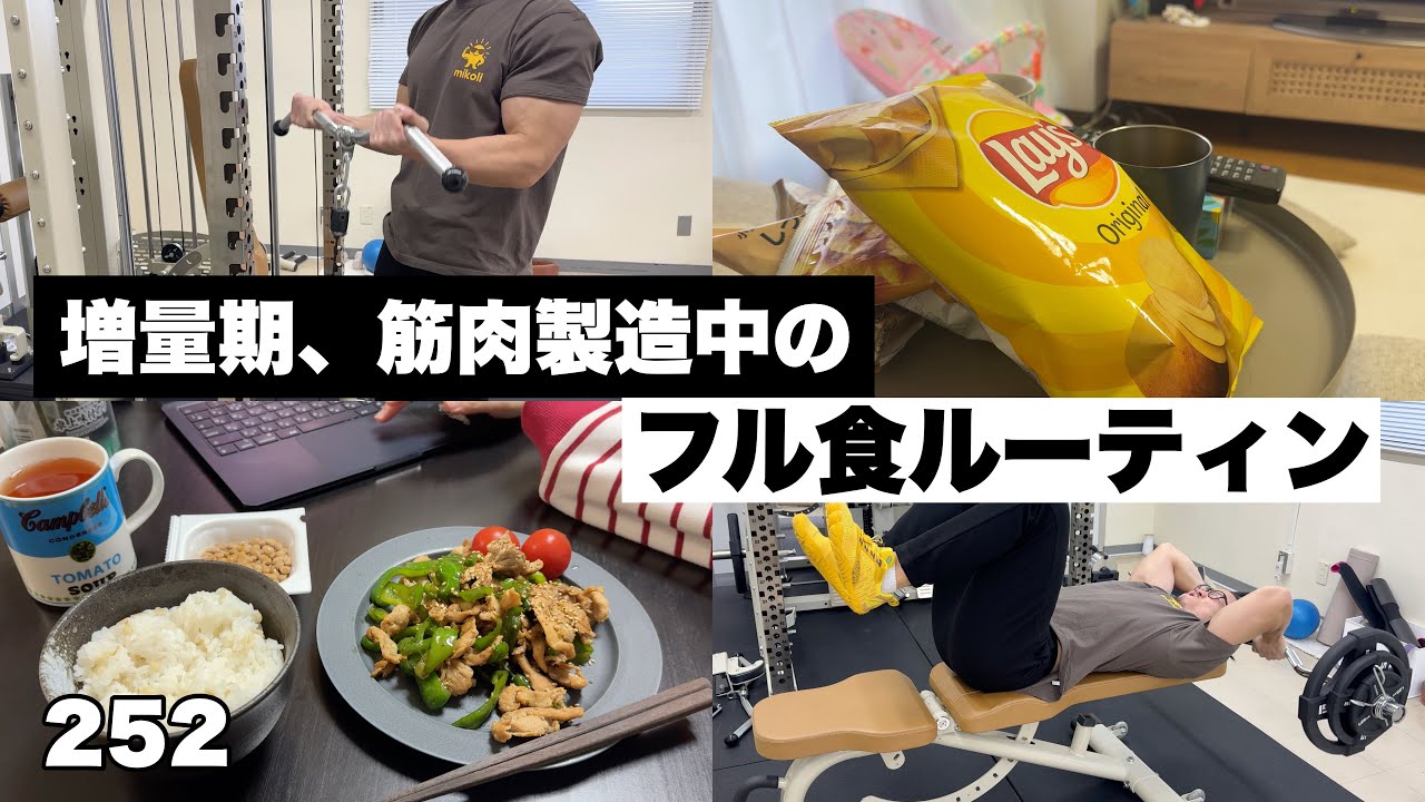 【増量期】筋肉を増やすためのフル食ルーティン/筋トレ/パーソナルトレーナー #252