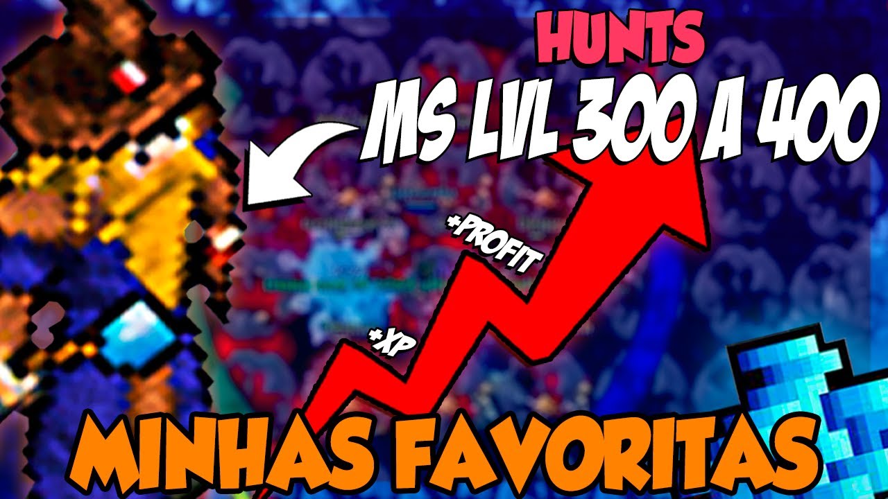 TIBIA - 5 HUNTS PARA MS 300 A 400 SOLO (Tibia Hunt Master Sorcerer)