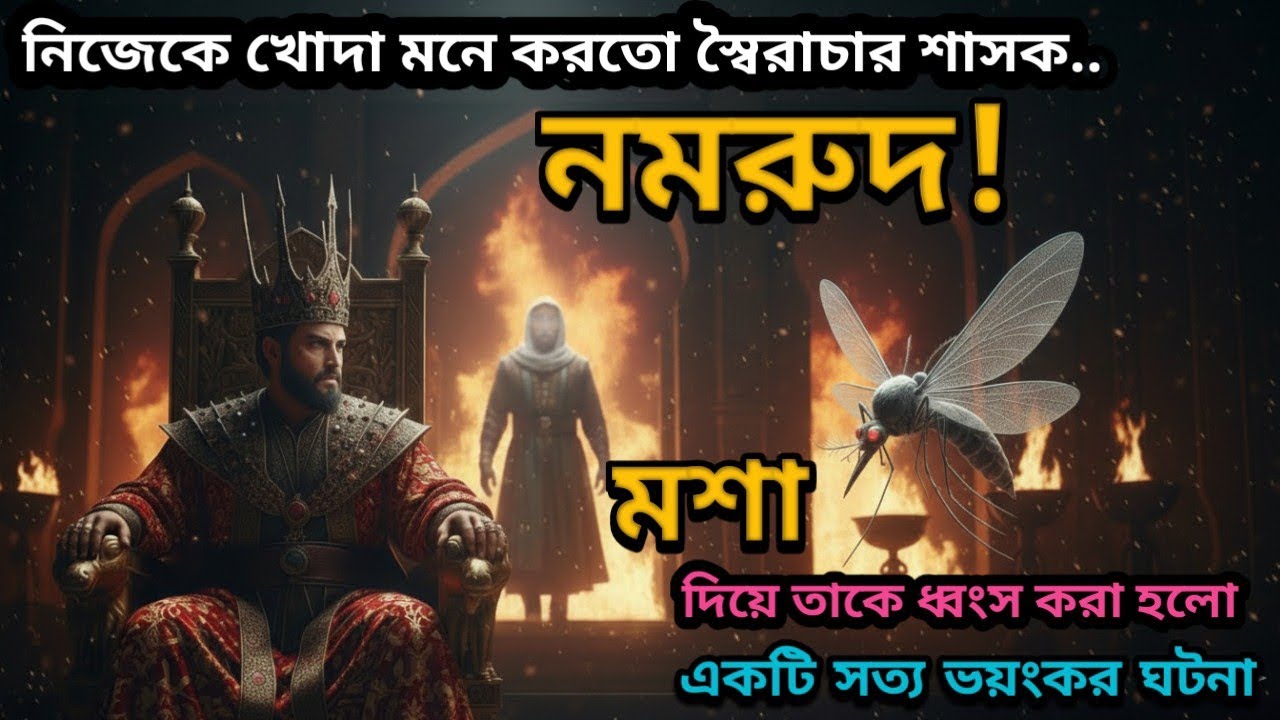 নমরুদের শেষ পরিণতি! এক মশায় ধ্বংস করলো রাজত্ব | ইবরাহীম (আ.) ও আগুনের মুজিজা