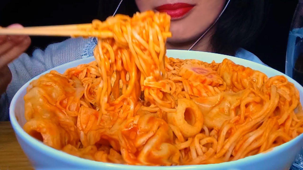 ASMR | Лапша с гёзами | MUKBANG | EATING