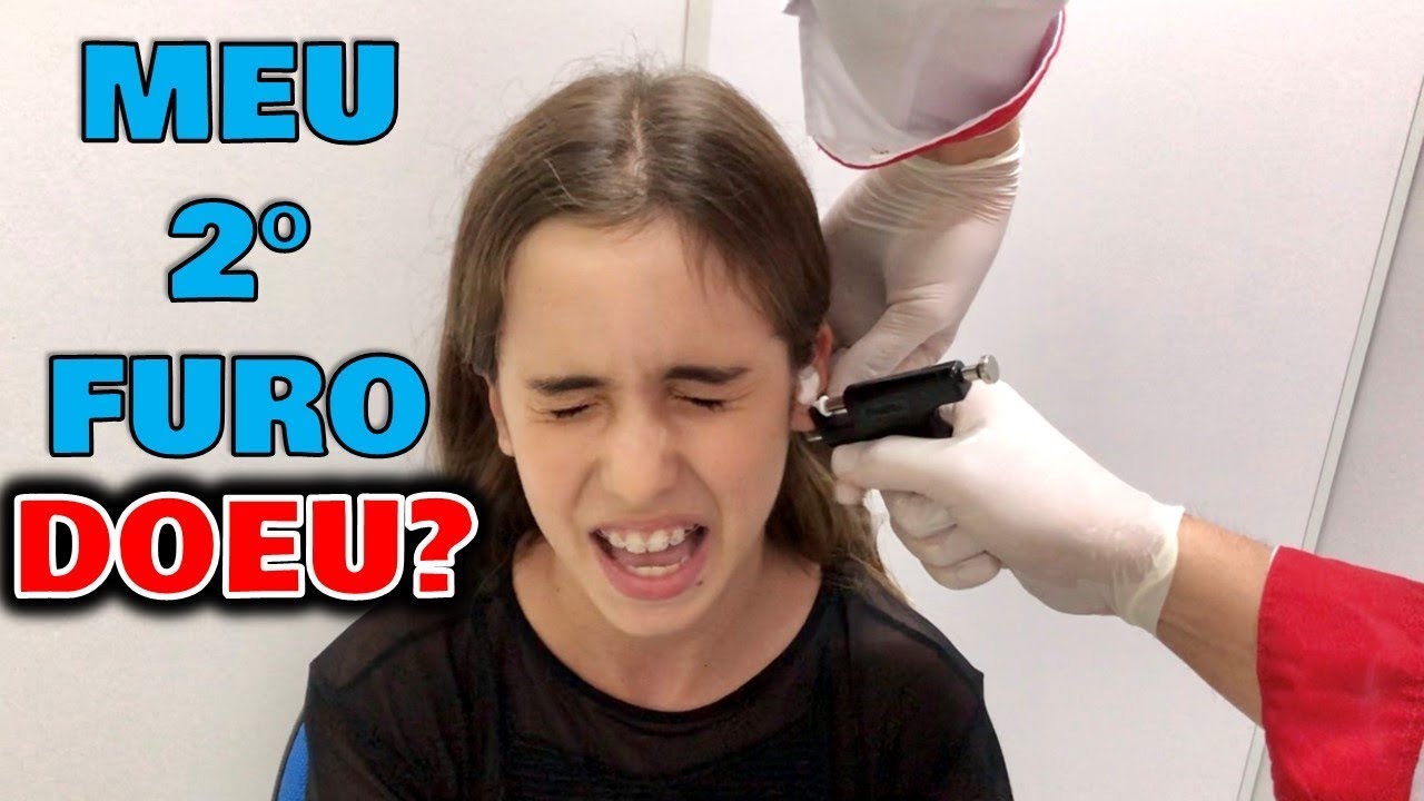 FIZ MEU 2º FURO NA ORELHA!!! DOEU? (SECOND PIERCING)