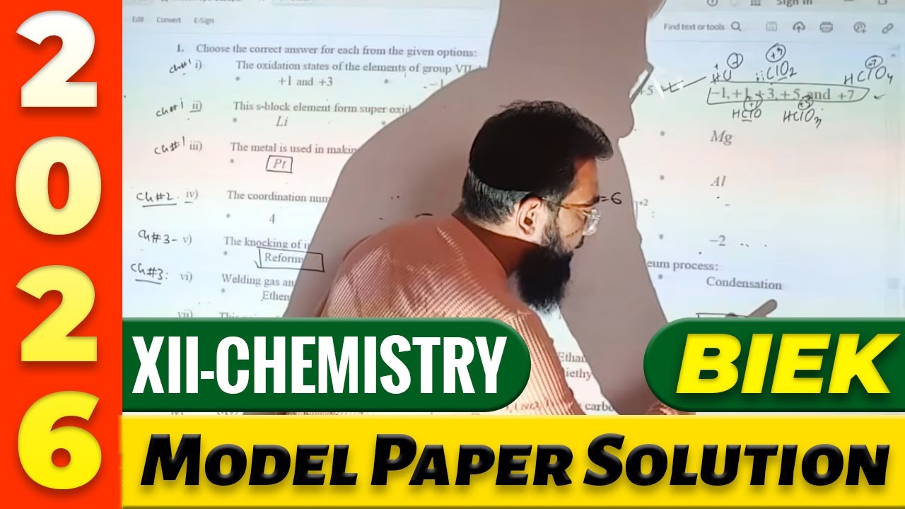 XII-CHEMISTRY-2026 (Model Paper Explained)