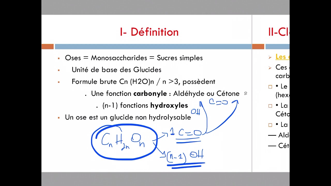 Structure des glucides 1: Les oses 1