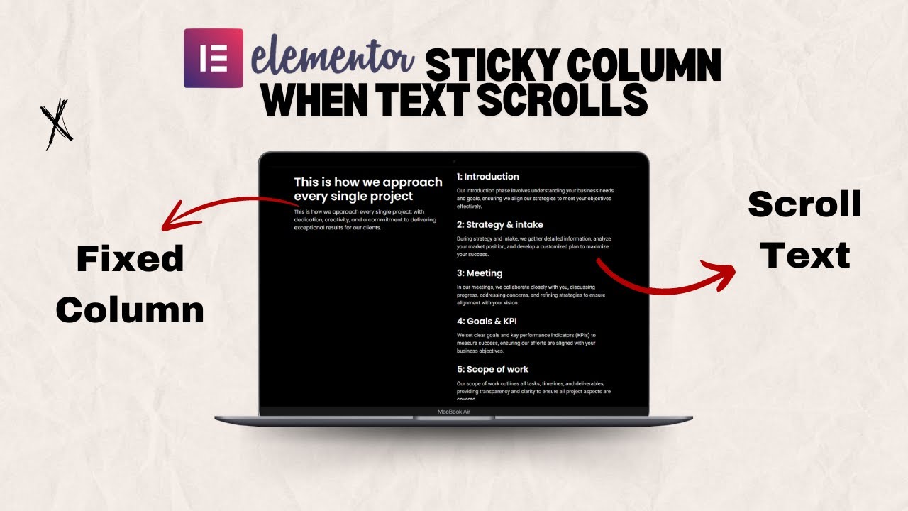 Elementor Sticky column when Text Scrolls 🔥 WordPress Elementor Pro Tricks