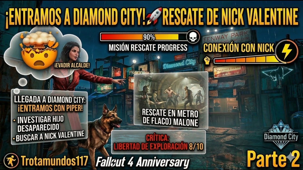 ¡YA ESTAMOS EN DIAMOND CITY! 🚀 Fallout 4 Anniversary #2