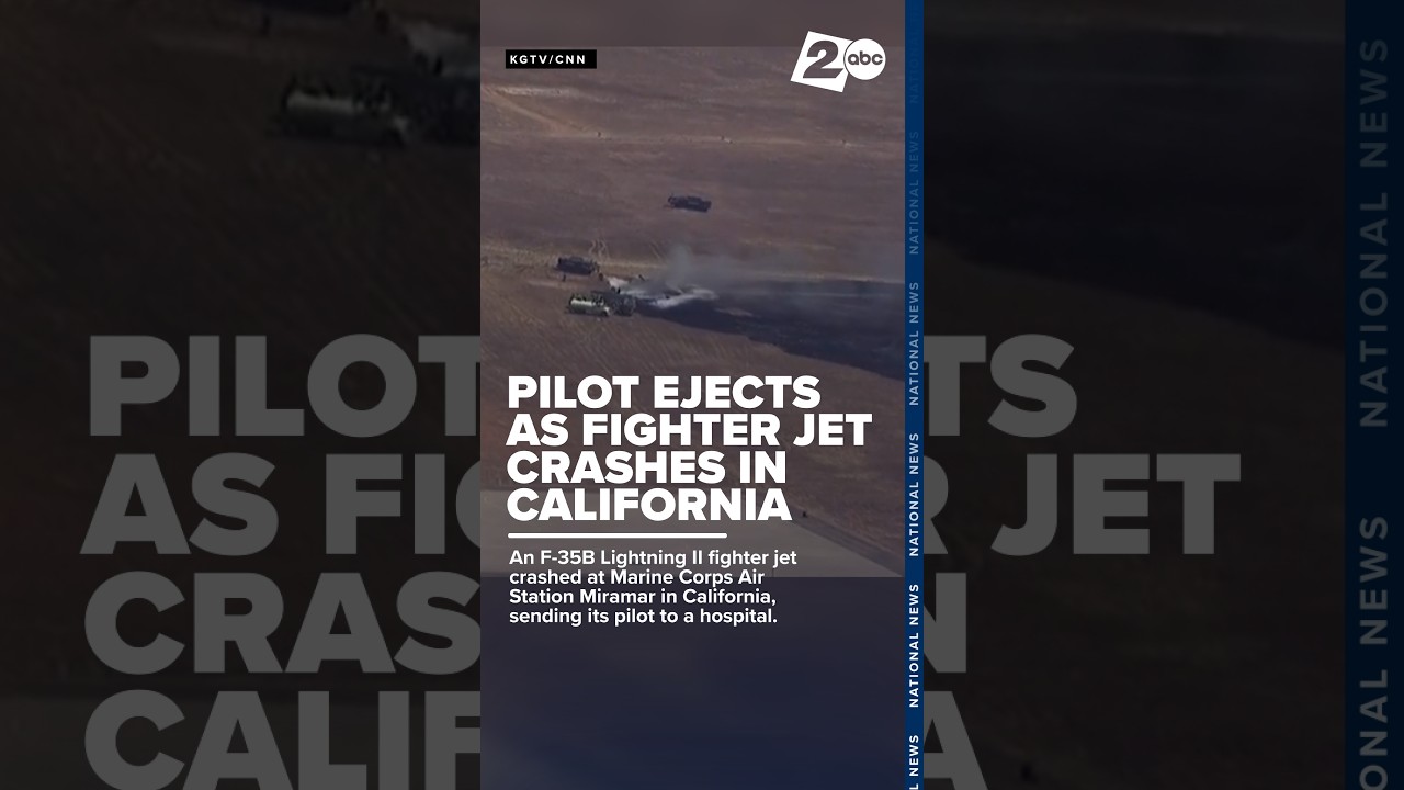 Pilot ejects as F-35B stealth fighter jet crashes in California, sparking fire: US Marines