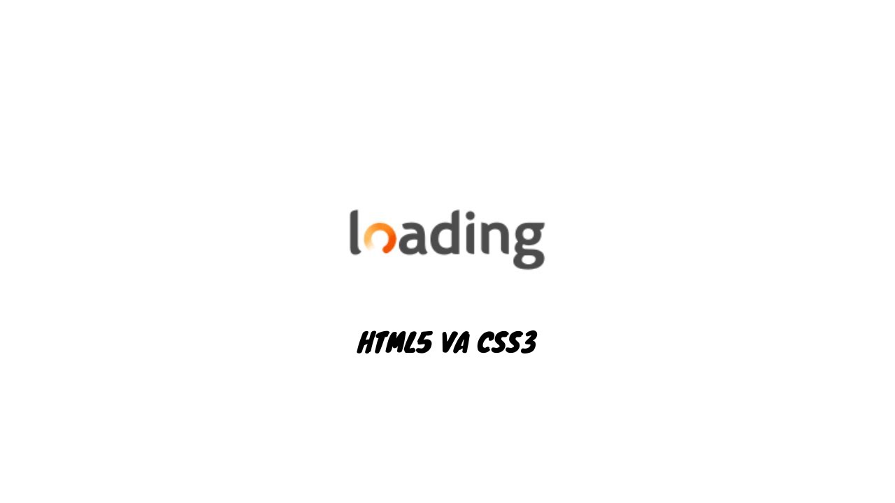 Loading icon CSSda ishlov berish || Web Darslar  HTML5