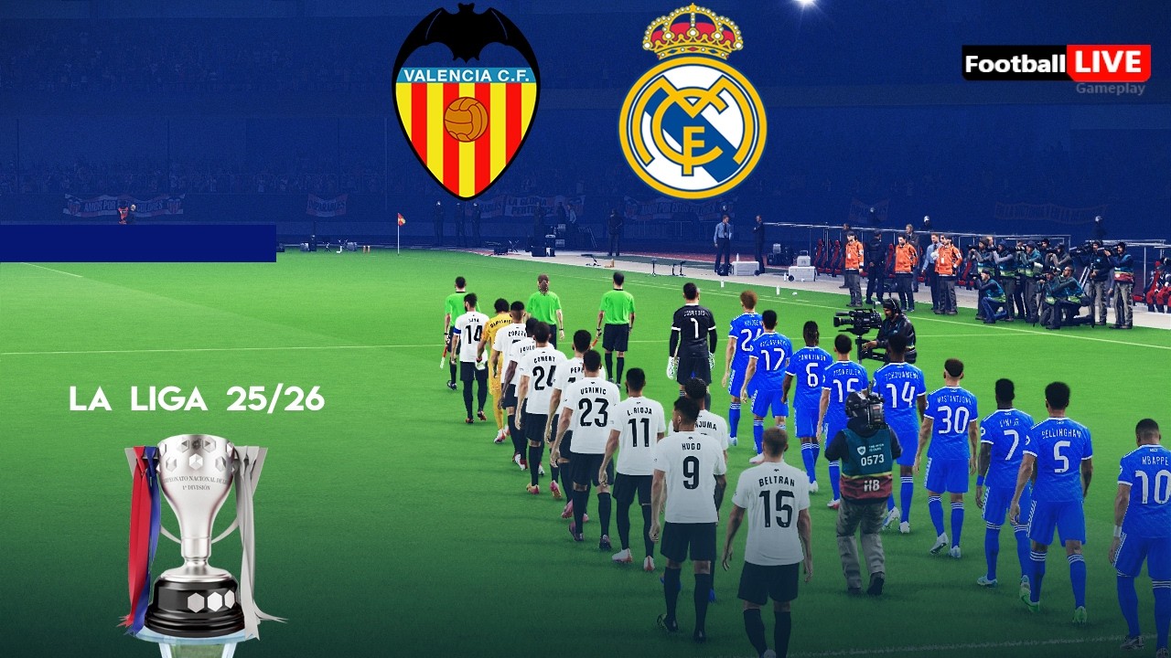 VALENCIA vs REAL MADRID - La Liga 25/26 | Full Match All Goals | Simulation PES