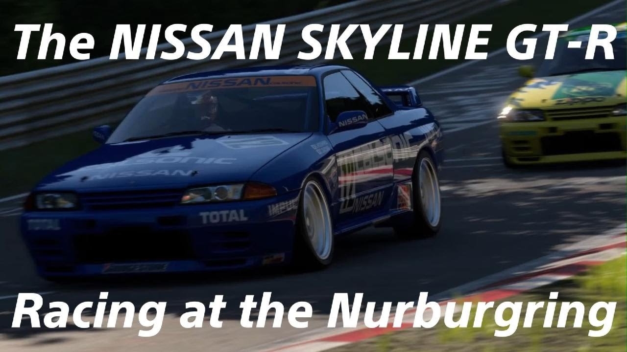 The NISSAN Calsonic SKYLINE GT-R raced against rival Group A cars at the Nurburgring
