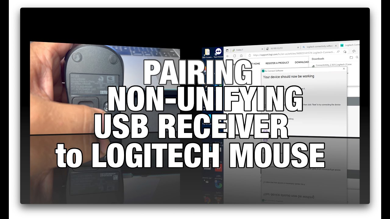 Подключите USB-приемник Logitech Non-Unifying к мыши