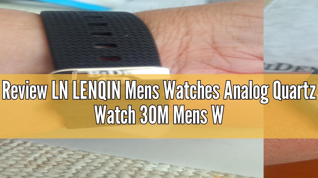 Review LN LENQIN Mens Watches Analog Quartz Watch 30M Mens Waterproof Watch Fashion Business Casual