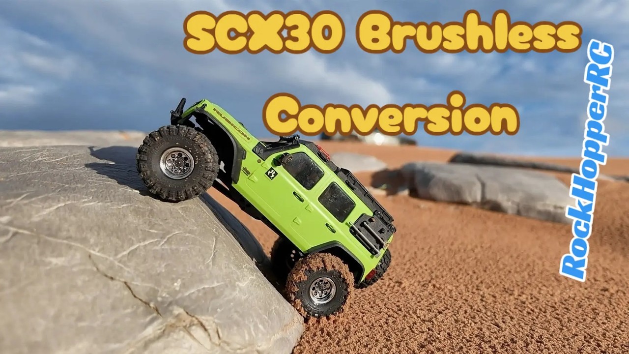 Краткий обзор переоборудования на бесколлекторный двигатель Axial SCX30.