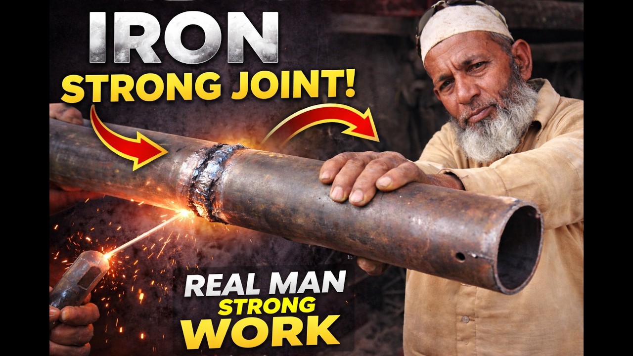 Iron Pipe Strong Joint Welding  Real Welder Work Part 1