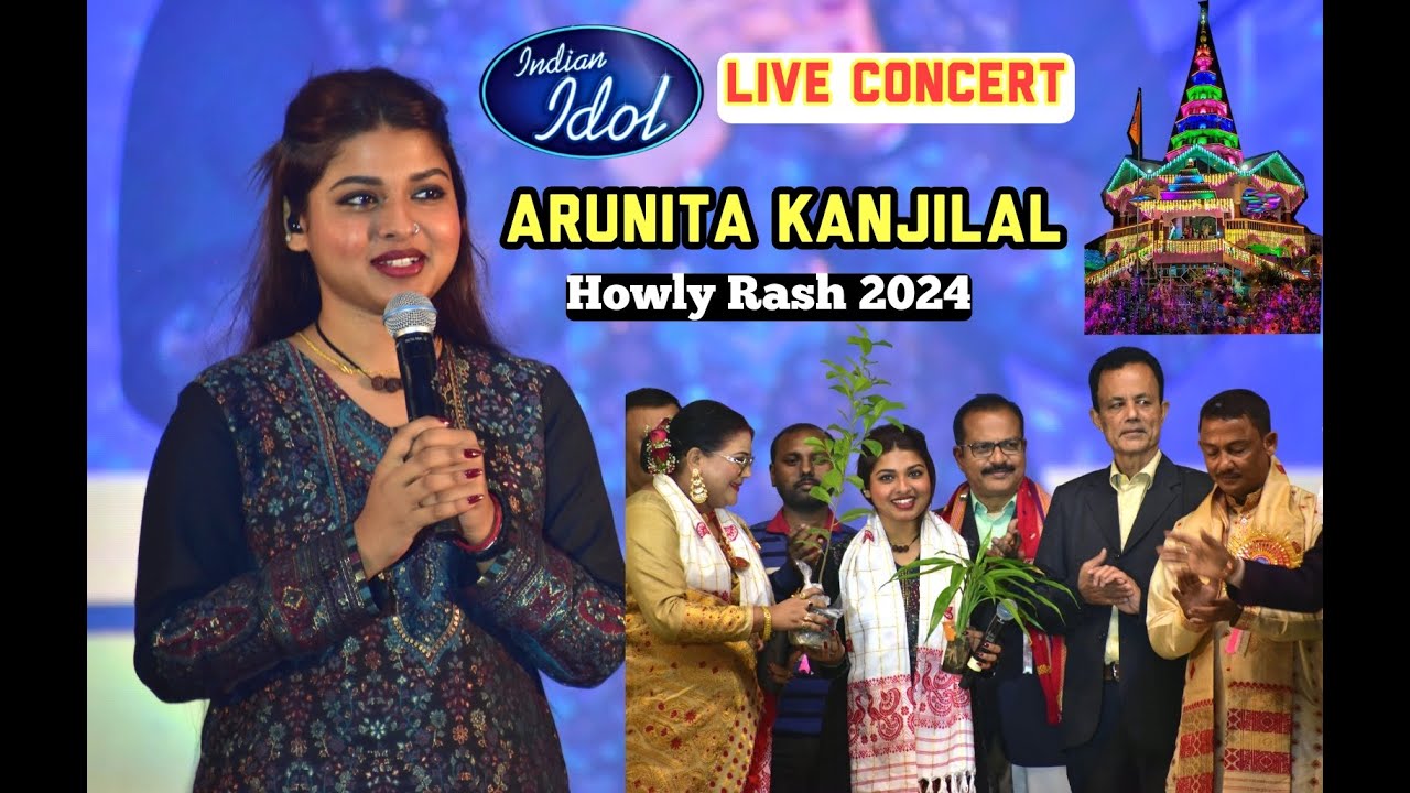 ARUNITA KANJILAL Live Concert At Howly Rash Mela 2024. Perform Hit Bollywood Song