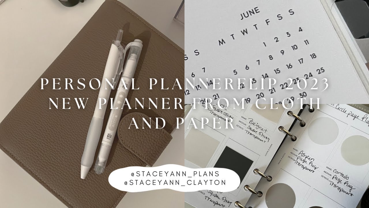 Personal Planner 2023 Flip/ New cloth and paper foundation planner
