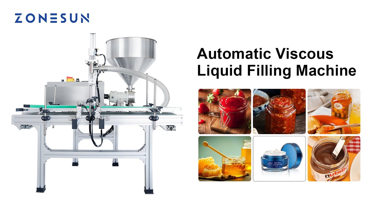 ZONESUN ZS-DTGT900P Compact Paste Filling Machine with Rotor Pump for Viscous Products
