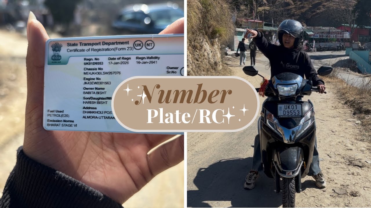 📍🛣️ अल्मोड़ा के रास्ते / नंबर प्लेट और RC का प्रोसेस 💫 #almora #tranding #travelvlog