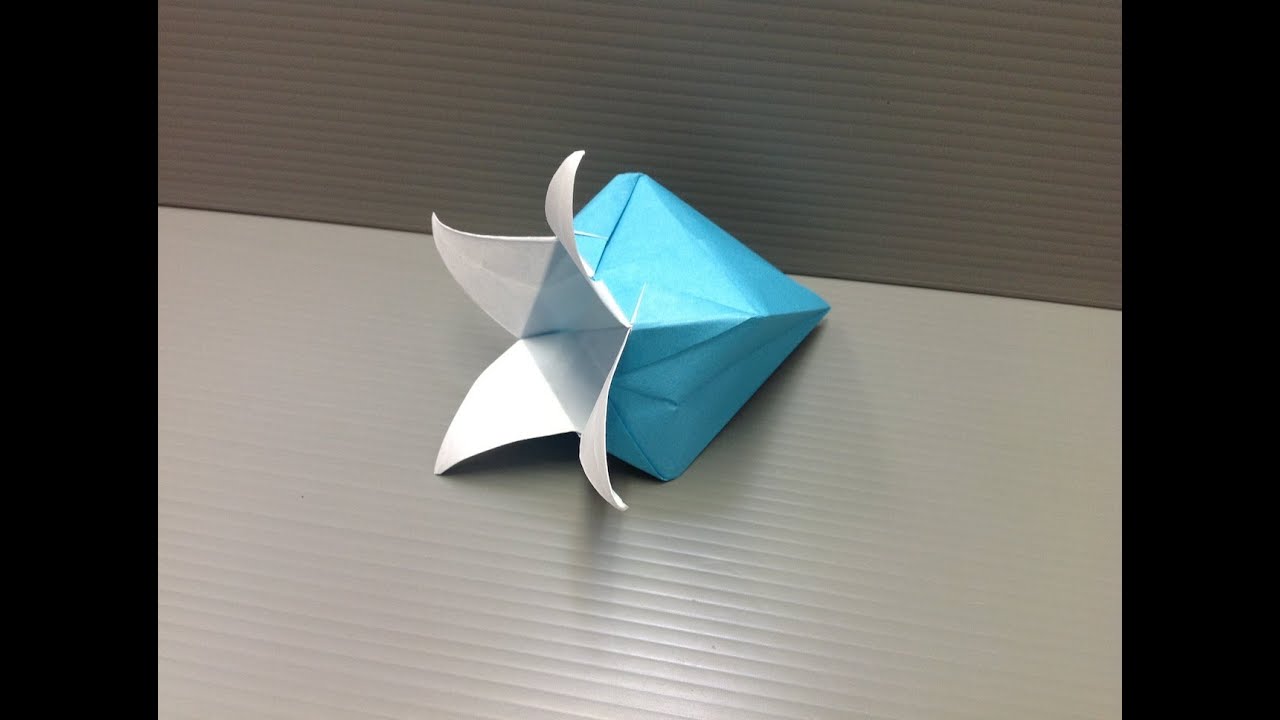 Daily Origami: 130 - Harebell or Bluebell Flower