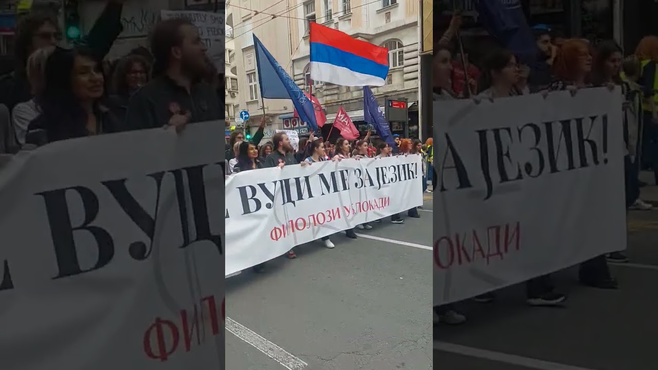Studenti u blokadi idu od Studentskog doTrga Republike 