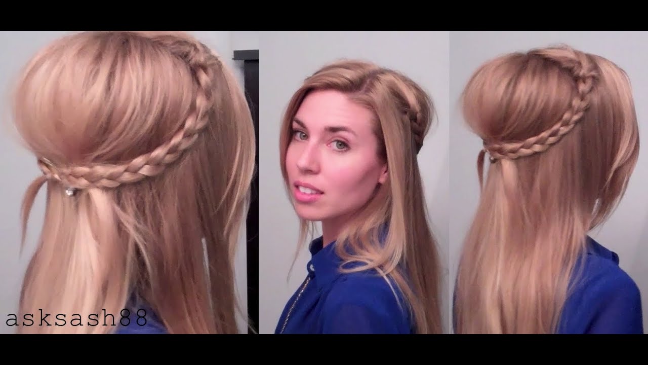 Bohemian 70's braids - easy, everyday, quick hairstyles for long hair & medium hair
