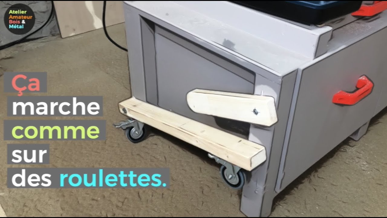Un système simple de roues rétractables à levier.