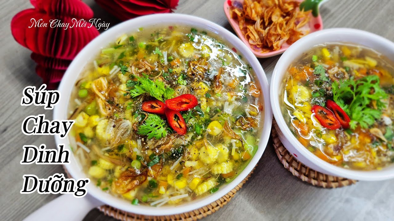 Cách TẠO SỢI món SÚP CHAY ngon, đơn giản| Món Chay Mỗi Ngày| Vegetarian Soup