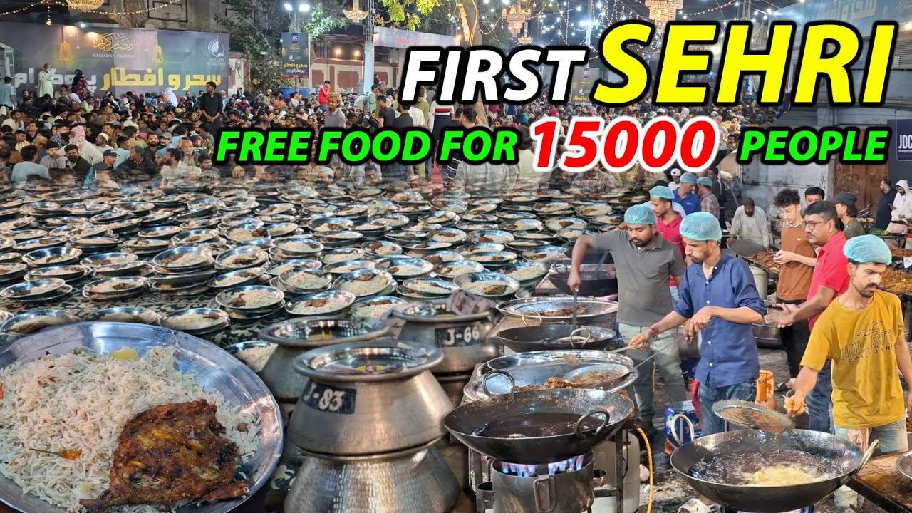 Free Food For 15000 People - First Ramadan Sehri 2025 - Biggest Road Sehri In Pakistan - JDC Sehri.