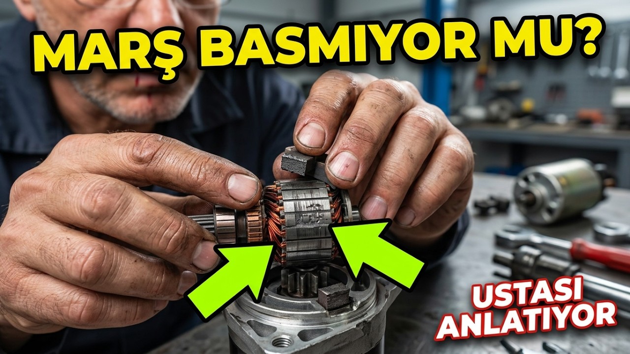 Marş Motoru Arızası, Kömürü, Parçaları, Değişimi,  Çalışma Prensibi, Selenoid | OEK: 17 |