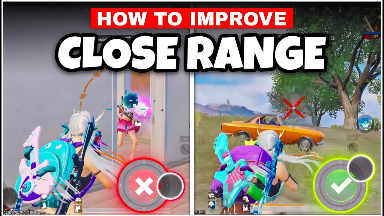 How To Improve Close Range Tips & Tricks In BGMII! Low FPS Noob To Pro Close Range Tips | Mew2