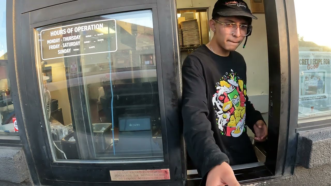 KFC Drive Thru, #2 Meal, Mashed, Sprite, Spicy Chicken Sandwich, Apple Pie Poppers, Escondido CA GFH