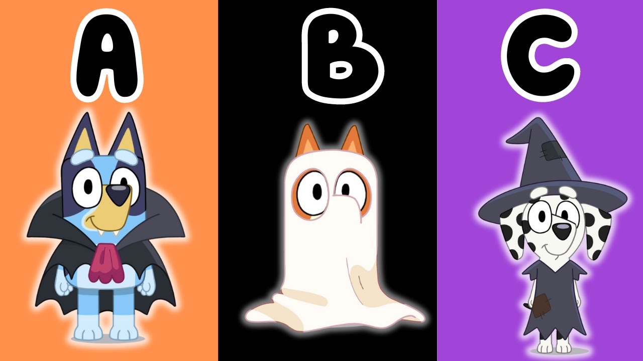 BLUEY HALLOWEEN ABC Special - Learning Video with Bluey and Bingo!