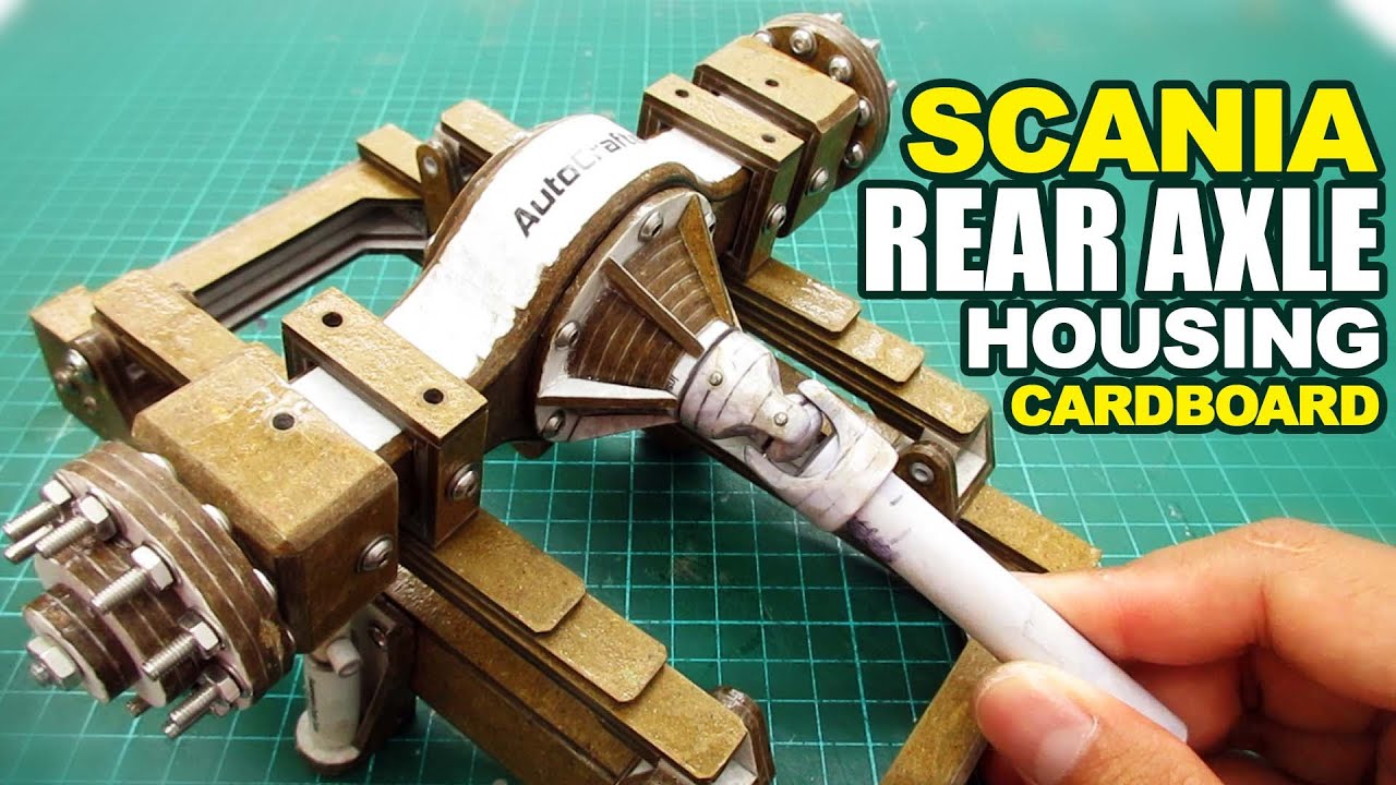 SCANIA RC Truck Chassis Part 4 - How To Make Rear Axle Housing with Locked Differential