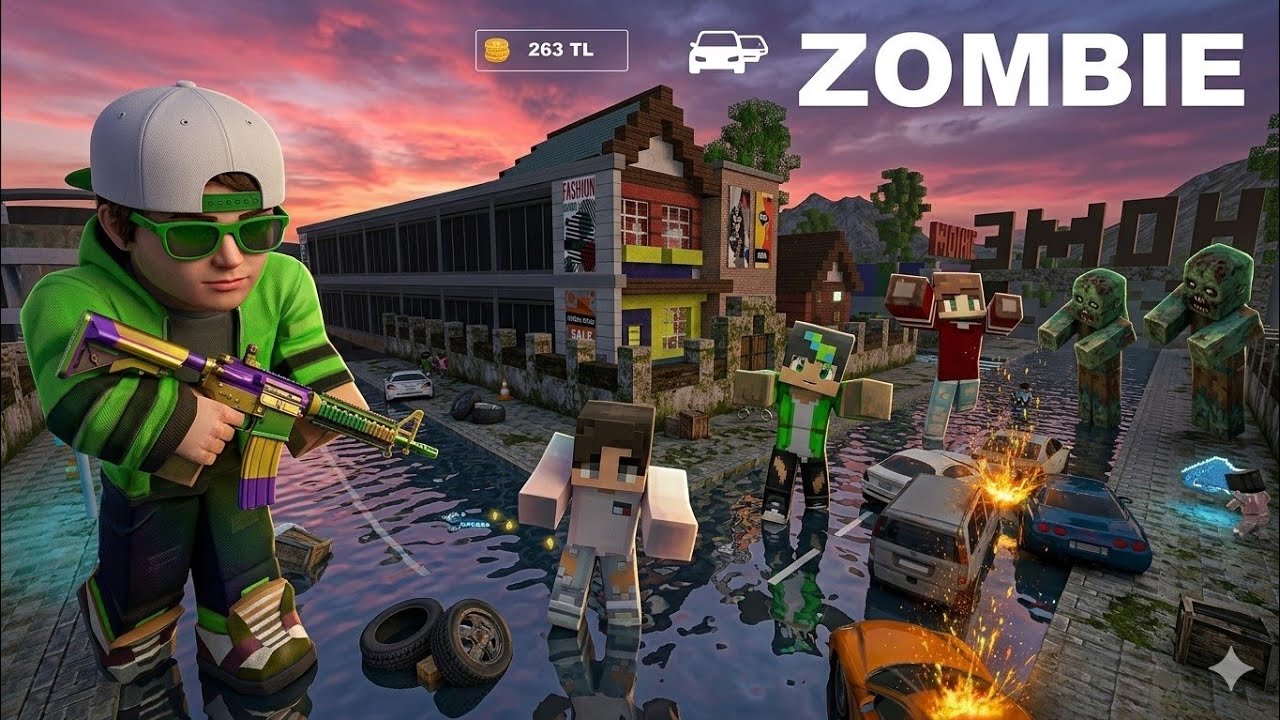 Playing School Party Craft Game For The First Time (Zombies Mode)