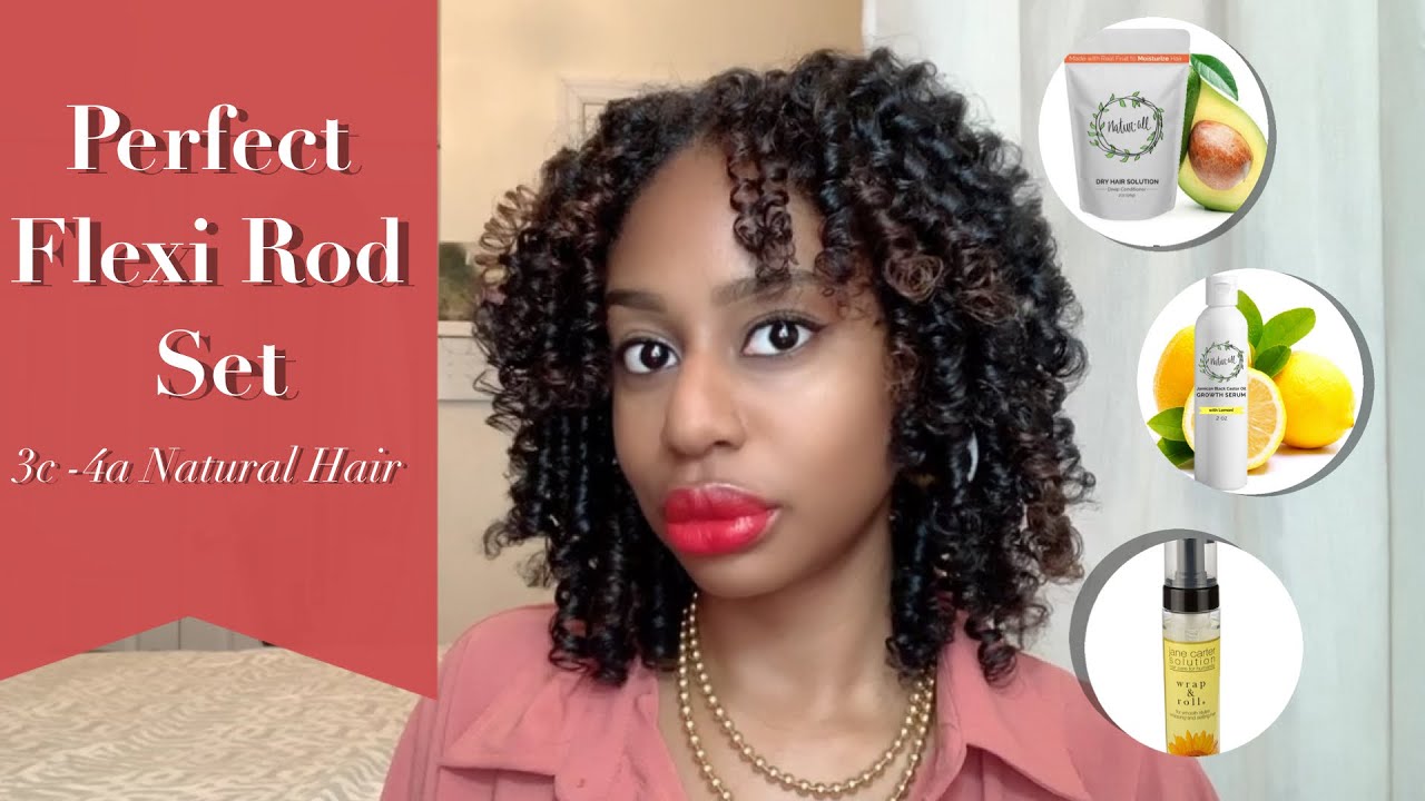 Heatless Curls | 3C - 4A Natural Hair Flexi Rod Set | Perfectly Defined Curls