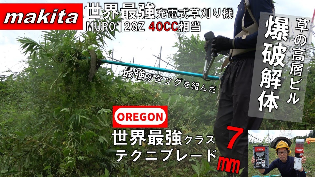 【草刈り】世界最強クラス オレゴン テクニブレード７㎜を使用してみた（後編）