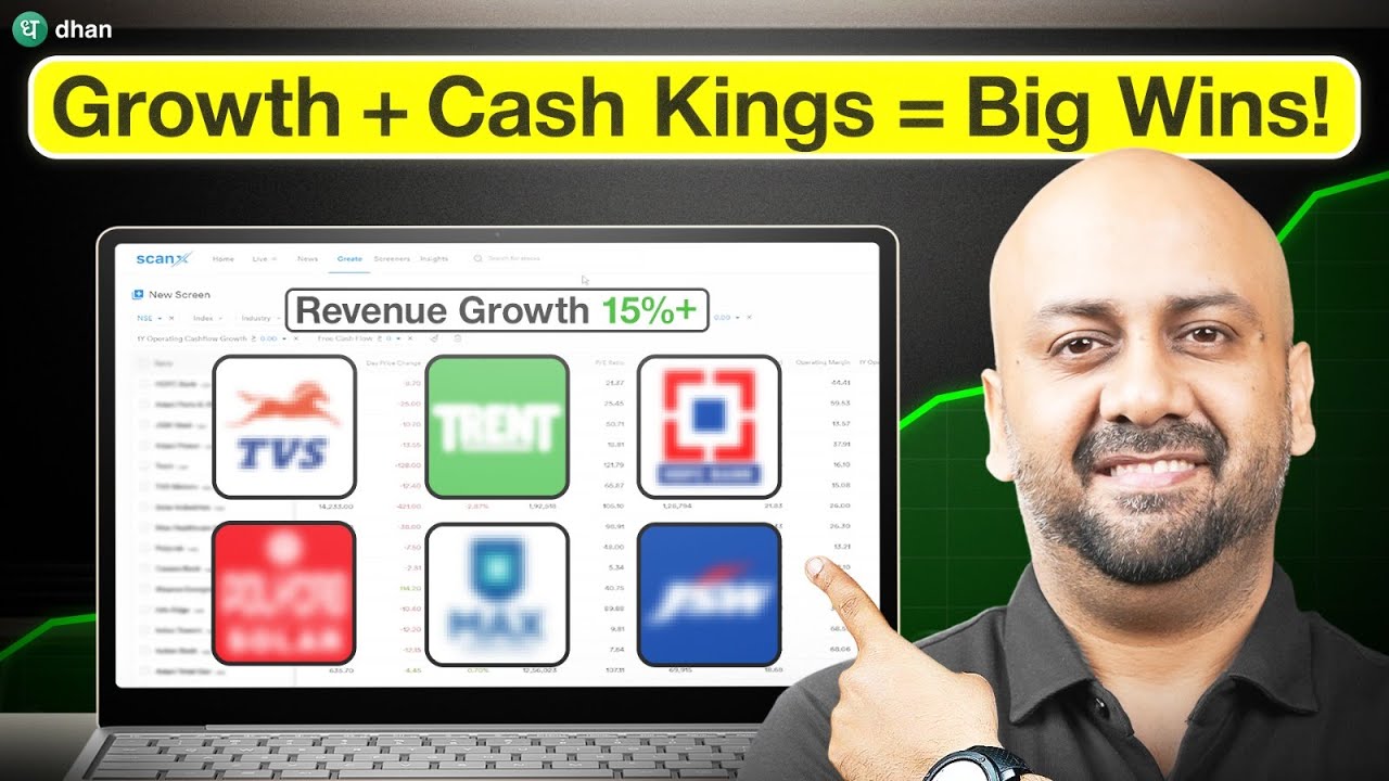 How to Find Growth & Cash Rich Stocks Using Screener
